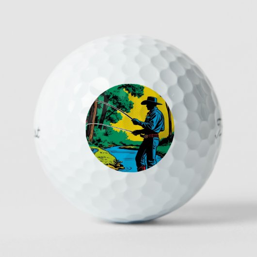 Visser op de Riverbank Golfballen (Voorkant)