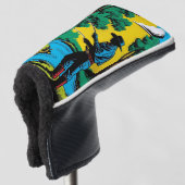 Visser op de rivieroever golfheadcover (3/4 voorkant)