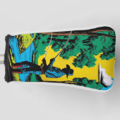 Visser op de rivieroever golfheadcover (Voorkant)