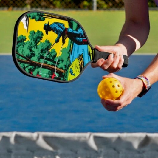 Visser op de rivieroever pickleball paddle