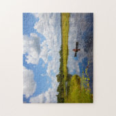 Visser op een meer in Guyana. Legpuzzel (Verticaal)
