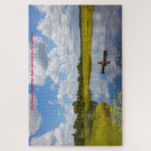 Visser op een meer in Guyana. Legpuzzel (Verticaal)