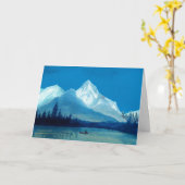 Visser op een Mountain Lake Vaderdag Kaart (Gele Bloem)