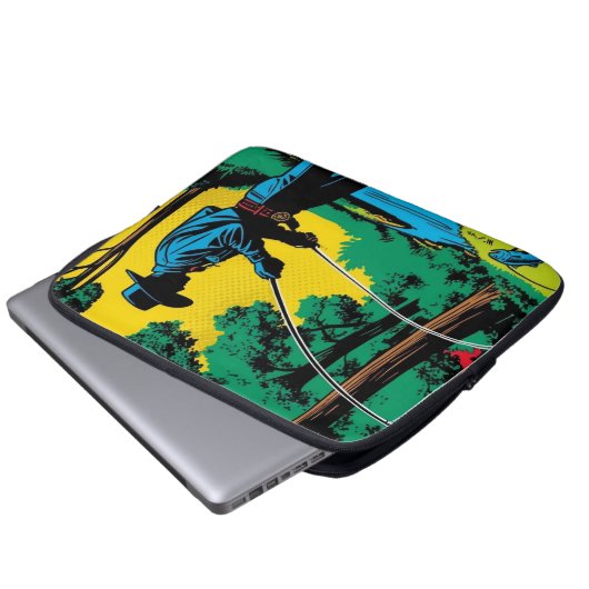 Visser op Riverbank Electronics Bag Laptop Sleeve (Voorkant onderkant)