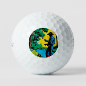 Visser op rivieroever  golfballen (Voorkant)