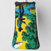 Visser op rivieroever golfheadcover (Draai 90)