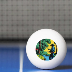 Visser op rivieroever  Ping Pong Bal  Pingpongbal