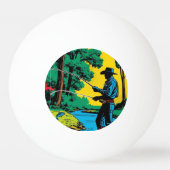 Visser op rivieroever  Ping Pong Bal  Pingpongbal (Voorkant)