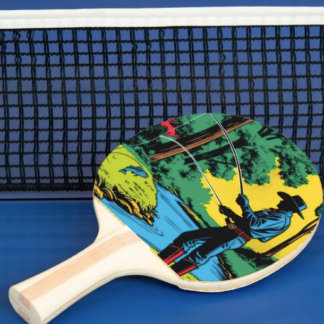 Visser op rivieroever
Pingpongbat Tafeltennisbatje