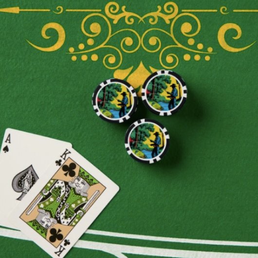 Visser op rivieroever  Pokerfiches Poker Chips