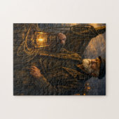 Visser op zee-puzzel legpuzzel (Horizontaal)
