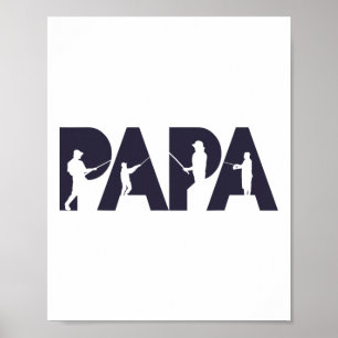 Visser Papa Grappige Visser Vader Visserij Vader G Poster
