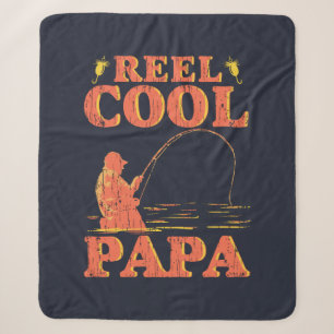 Visser Papa Retro Typografie Reel Cool Papa Sherpa Deken
