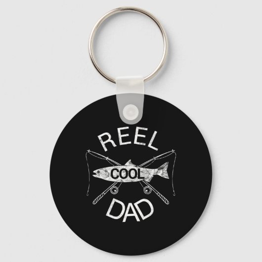 Visser Papa Visser Vaders Grappig Leuk Sleutelhanger (Voorkant)
