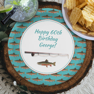 Visser Pensioenfeest Forel Vis Papieren Bord