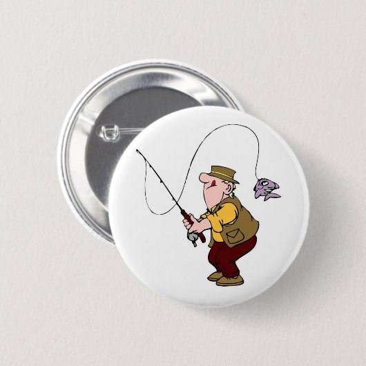 visser pin ronde button 5,7 cm (Voorkant /achterkant)