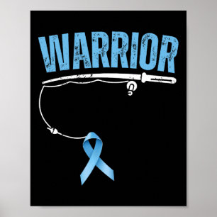 Visser Prostaatkanker Visser Licht Blauw Poster