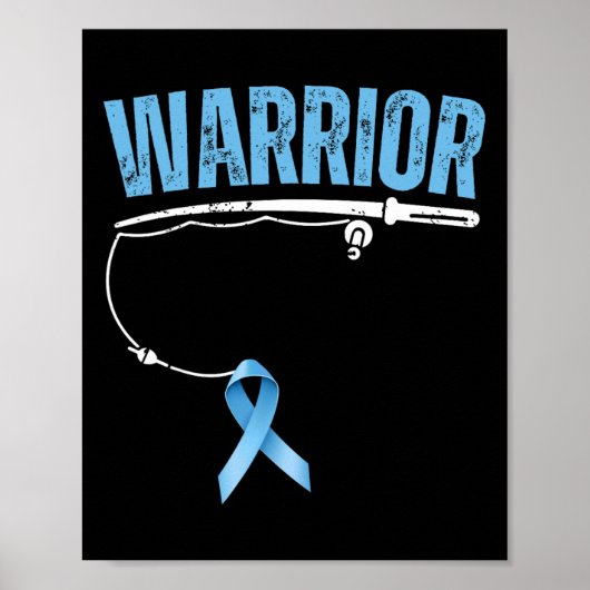 Visser Prostaatkanker Visser Licht Blauw Poster (Voorkant)