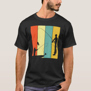 Visser Retro Vissersboot Vissersstok T-shirt