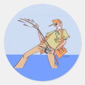 Visser rond kleine stickers (Voorkant)