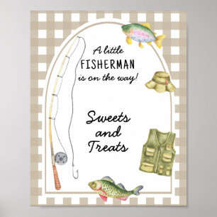 Visser - snoep en lekkers baby shower poster
