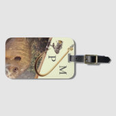 Visser Sportvisser Vis Bagage Label (Voorkant (horizontaal))