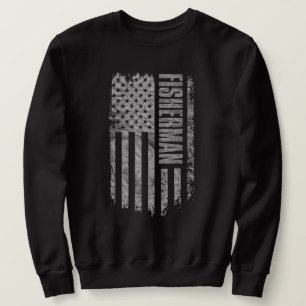 Visser USA Vlag Vervallen ontwerp Trui