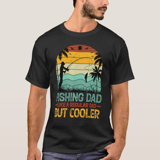 Visser Vader Als een Gewone Vader Maar Koeler T-shirt (Voorkant)