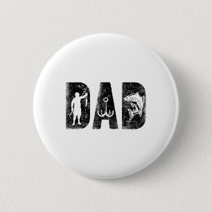 Visser Vader Verjaardag Clic Vet Lettertype Vis Pa Ronde Button 5,7 Cm
