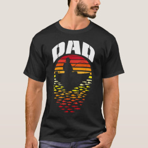 Visser Vader Visboot Grappig Vintage Retro Zon T-shirt