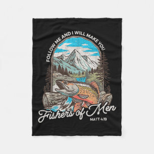 Visser van Mannen Matthew 419 Christelijk Vissen D Fleece Deken
