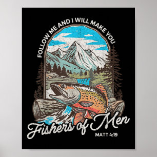 Visser van Mannen Matthew 419 Christelijk Vissen D Poster
