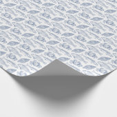 Visser vangst van de dag Blauw en Wit Cadeaupapier (Hoek)