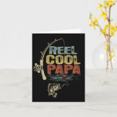 Visser Vintage Reel Cool Papa Kaart (Gele Bloem)