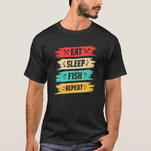 Visser Vissen Eten Slapen Vis Herhalen Vissen T-shirt