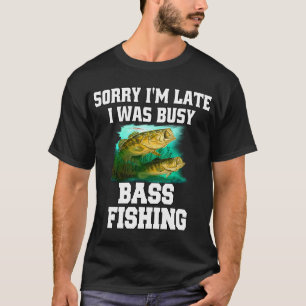 Visser Vissen Ontwerp Sorry dat ik laat ben Ik was T-shirt
