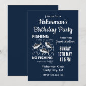 Visser Vist verjaardagsfeestje Kaart (Voorkant / Achterkant)