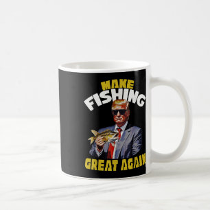 Visser voor Trump 2024 forel Gevist, Trump Fish Koffiemok