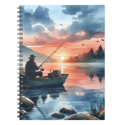 Visser Watercolor Kunst Notitieboek (Voorkant)