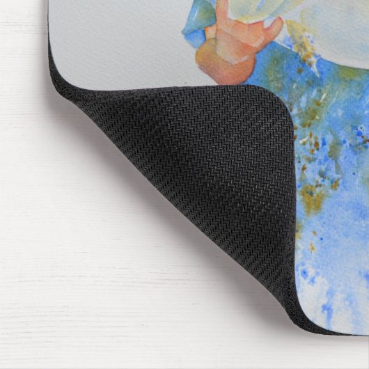 Visser waterverf schilderij visgeschenk voor hem muismat (Hoek)