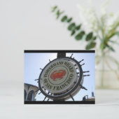 visser wharf-teken briefkaart (Staand voorkant)