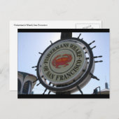 visser wharf-teken briefkaart (Voorkant / Achterkant)