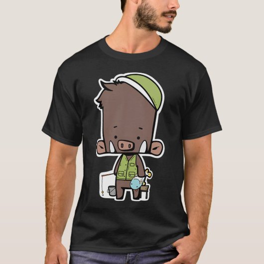 Visser Wild Zwijn T-shirt (Voorkant)