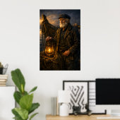 Visser woonkamer muurkunst poster (Thuiskantoor)