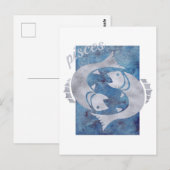 Visser Zodiac Sterrenbeeld Ansichtkaart Briefkaart (Voorkant / Achterkant)
