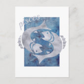 Visser Zodiac Sterrenbeeld Ansichtkaart Briefkaart (Voorkant)