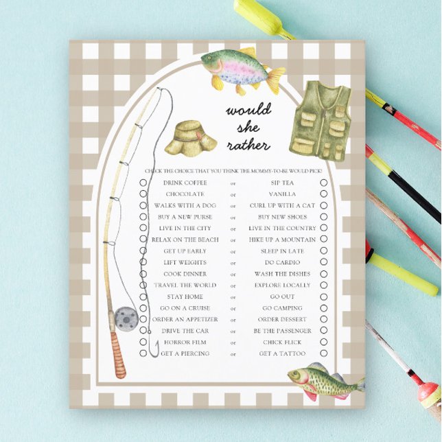 Visser zou ze liever Baby shower spel (Creator heeft geüpload)