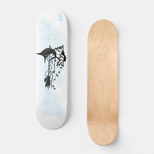 *~* VISSER - Zwaard vissen Initialen Vis Persoonlijk Skateboard (Voorkant)