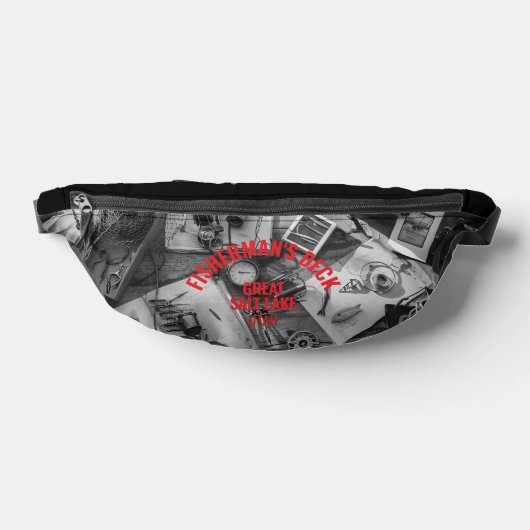 Visserdek Customize Zwart en Wit Heuptasje (Liggend)