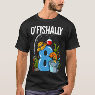 Visserig 8 Jaar Oud 8e Verjaardag Vissen T-shirt